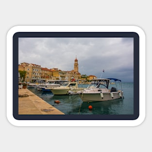 Sutivan, Harbour in Brac, Croatia Sticker